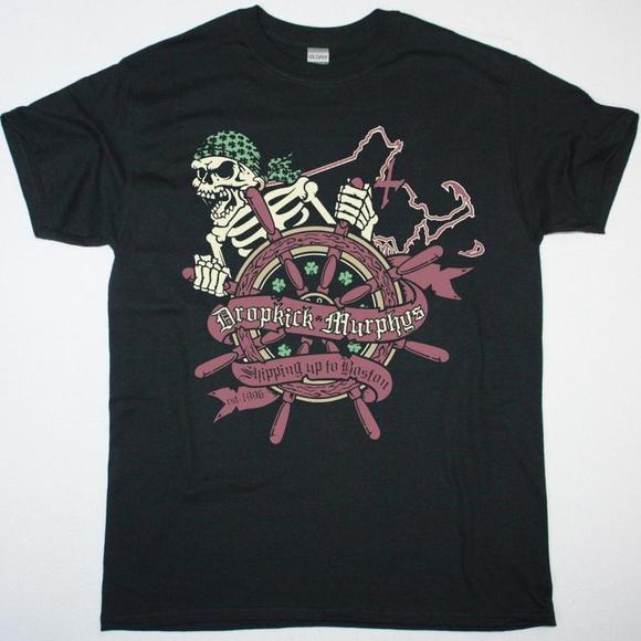 Tops - Dropkick Murphys Shipping Up To Boston New Black T Shirt
